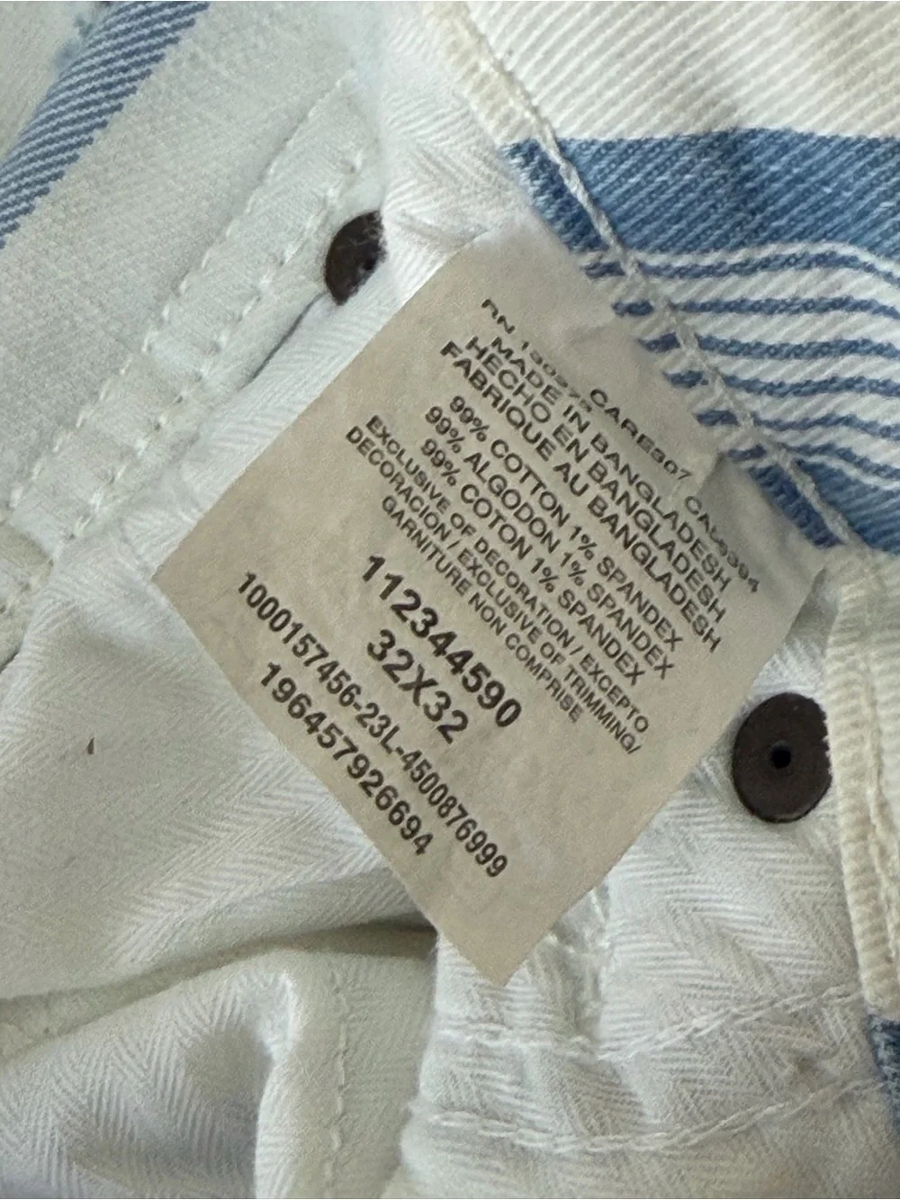 Wrangler Retro Women’s High Rise Flare Jeans Blue/White Striped 5-Pkt NWT